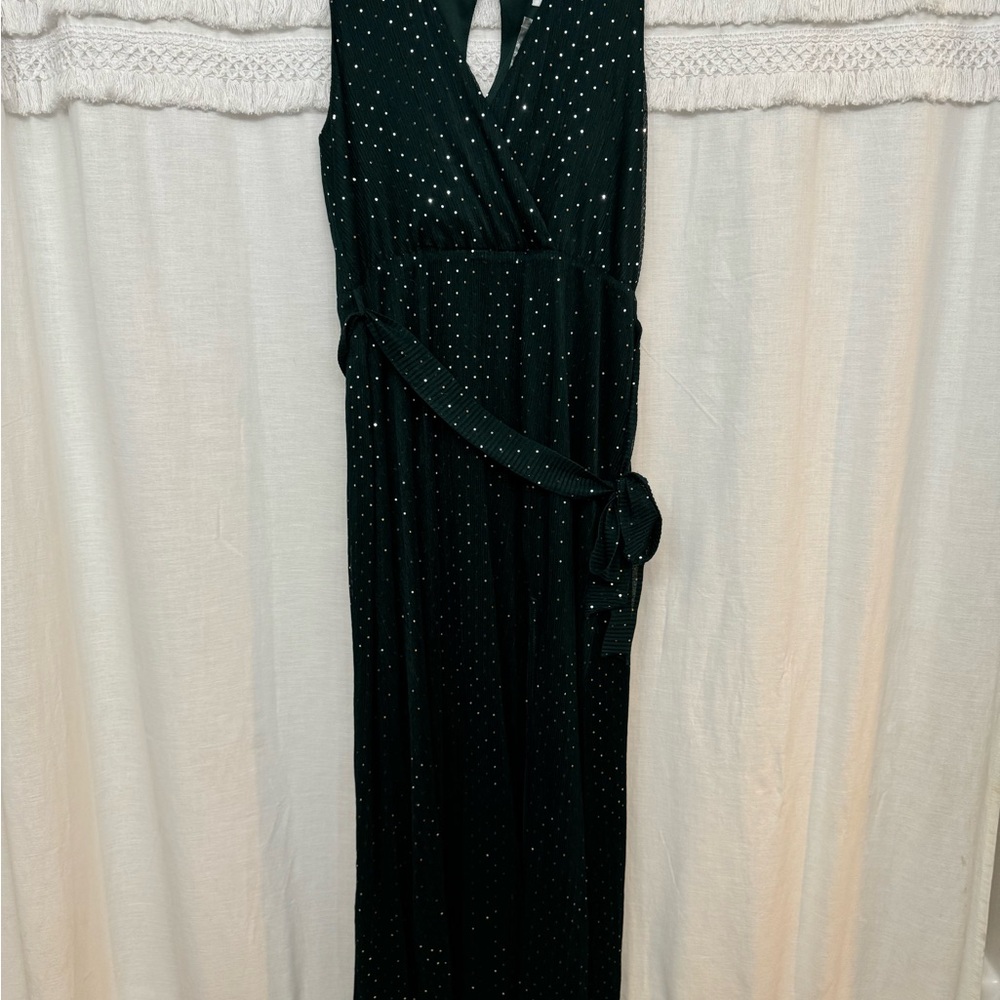Baltic Born Emerald Green and Glitter Dot Maxi Dress